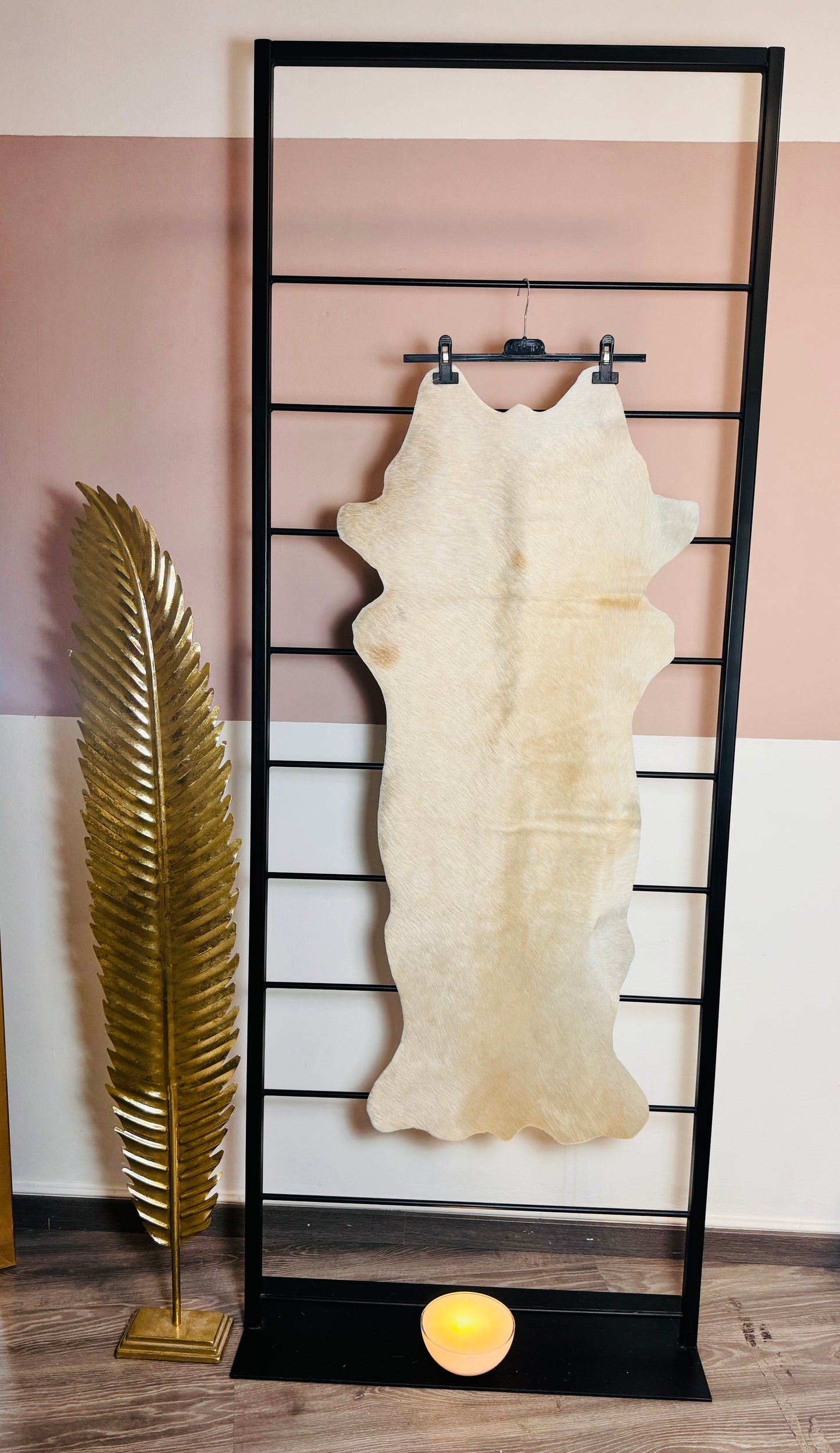 Rinderfell weiss beige 160x70cm