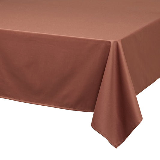 Tischdecke aus 50% Baumwolle & 50% Polyester, beste Qualität in modernem Design, Tischtuch fällt faltenfrei, ideale Wohnzimmer-Deko (140 x 180 cm / )40 x 220 cm, rost