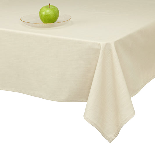 Mitteldecke aus 100% Baumwolle, Tischdecke robust aus glatt fallendem Stoff in bester Qualität und modernem Design (100 x 100 cm, beige Peican)