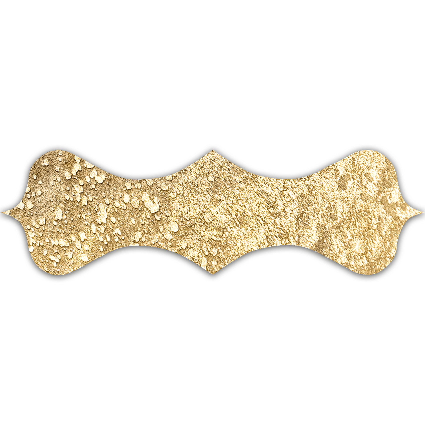 Echtfell-Tischläufer aus Kuhfell in rustikaler Form in gold metallic sparkle für stilvolle Möbeldekoration