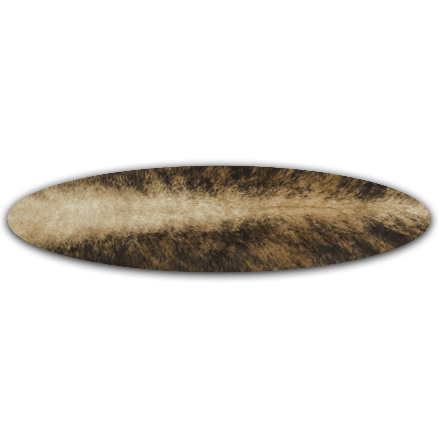 Echt Kuhfell Tischläufer"Die exotische Schönheit" Wohnzimmer Esstisch, oval braun gestromt, getigert 15x50cm - unendlich - schoen
