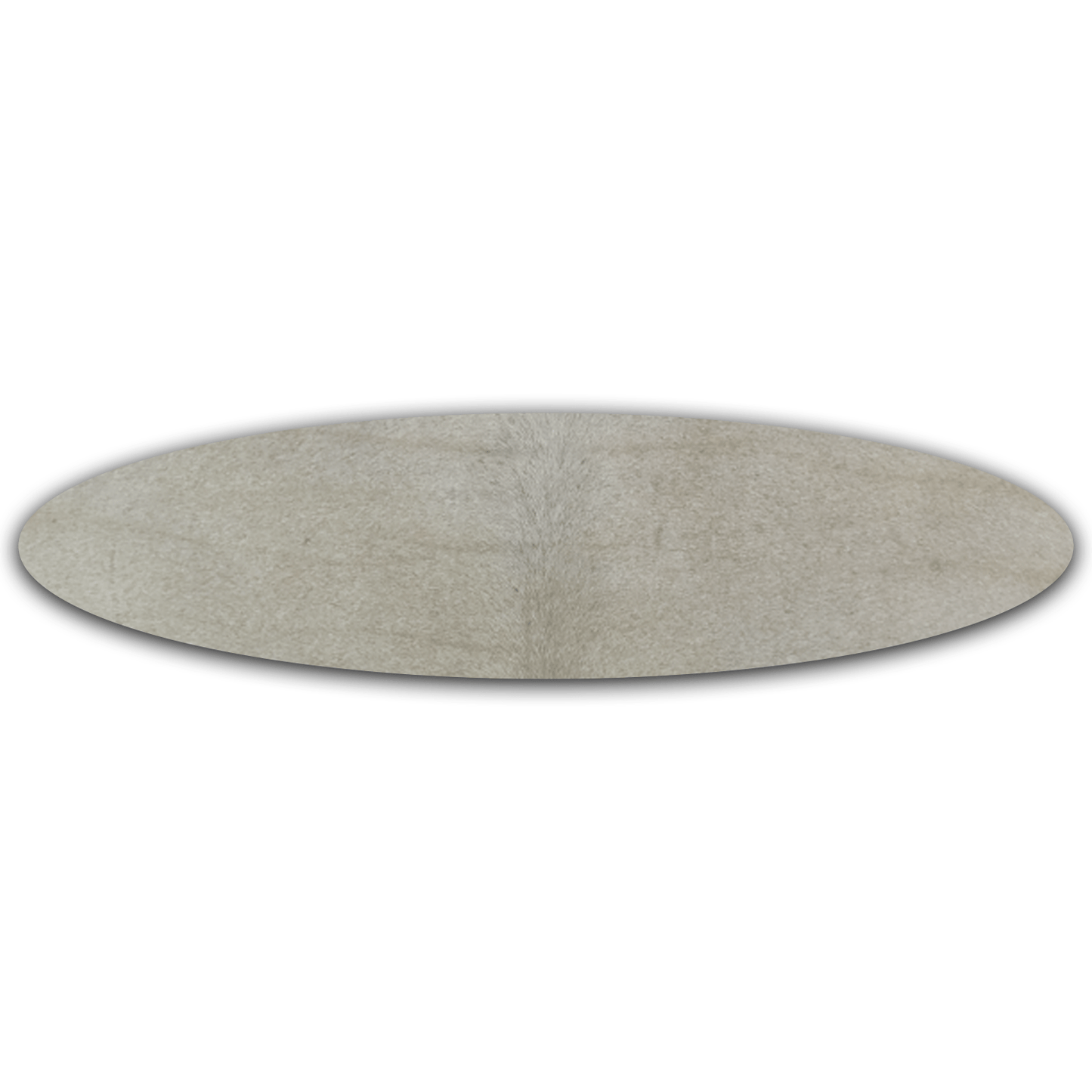 Echt Kuhfell Tischläufer"Die klare Schönheit" Wohnzimmer Esstisch, oval chrystal weiss 15x50cm - unendlich - schoen
