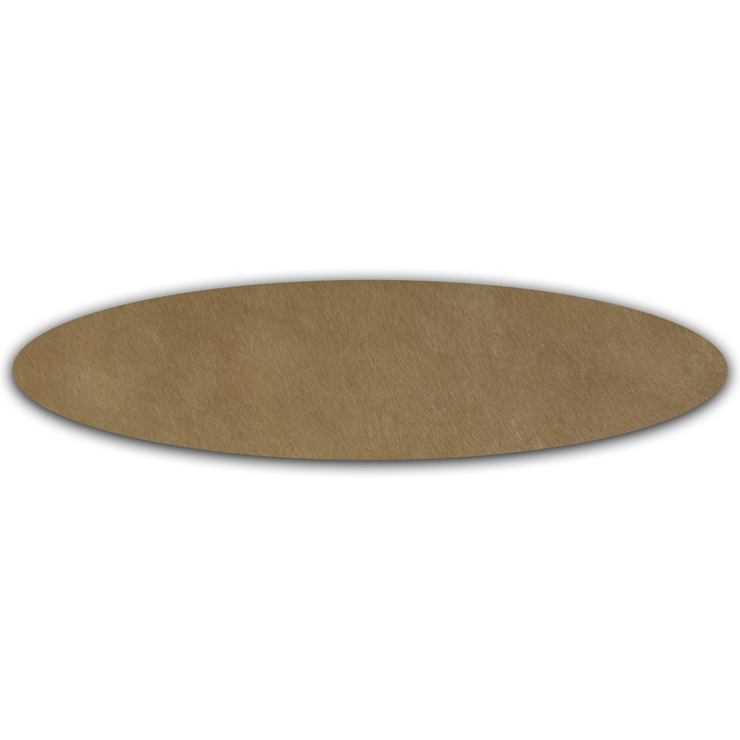 Kuhfell Tischläufer Taupe-Braun – Echtfell-Deko oval – unendlich-schoen