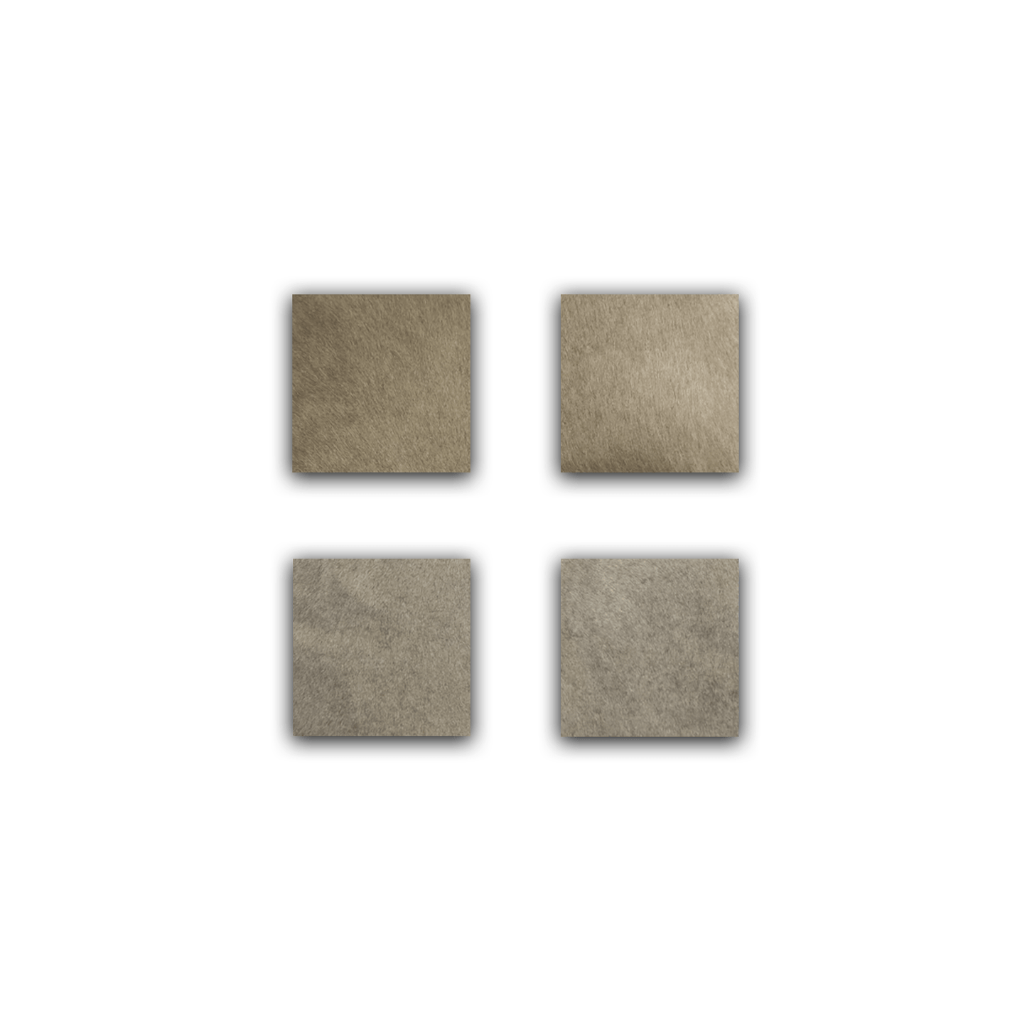 Echte Kuhfell Glasuntersetzer " Die moderne Schönheit" edel schlicht, pflegeleicht, modern taupe grau 10x10cm - unendlich - schoen