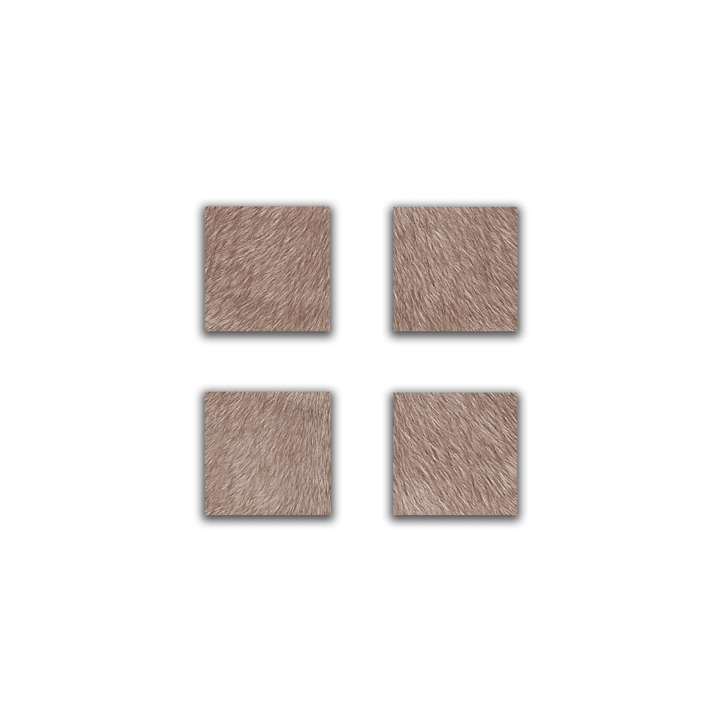 Echte Kuhfell Glasuntersetzer " Die warme Schönheit" edel schlicht, pflegeleicht, modern taupe braun 10x10cm - unendlich - schoen