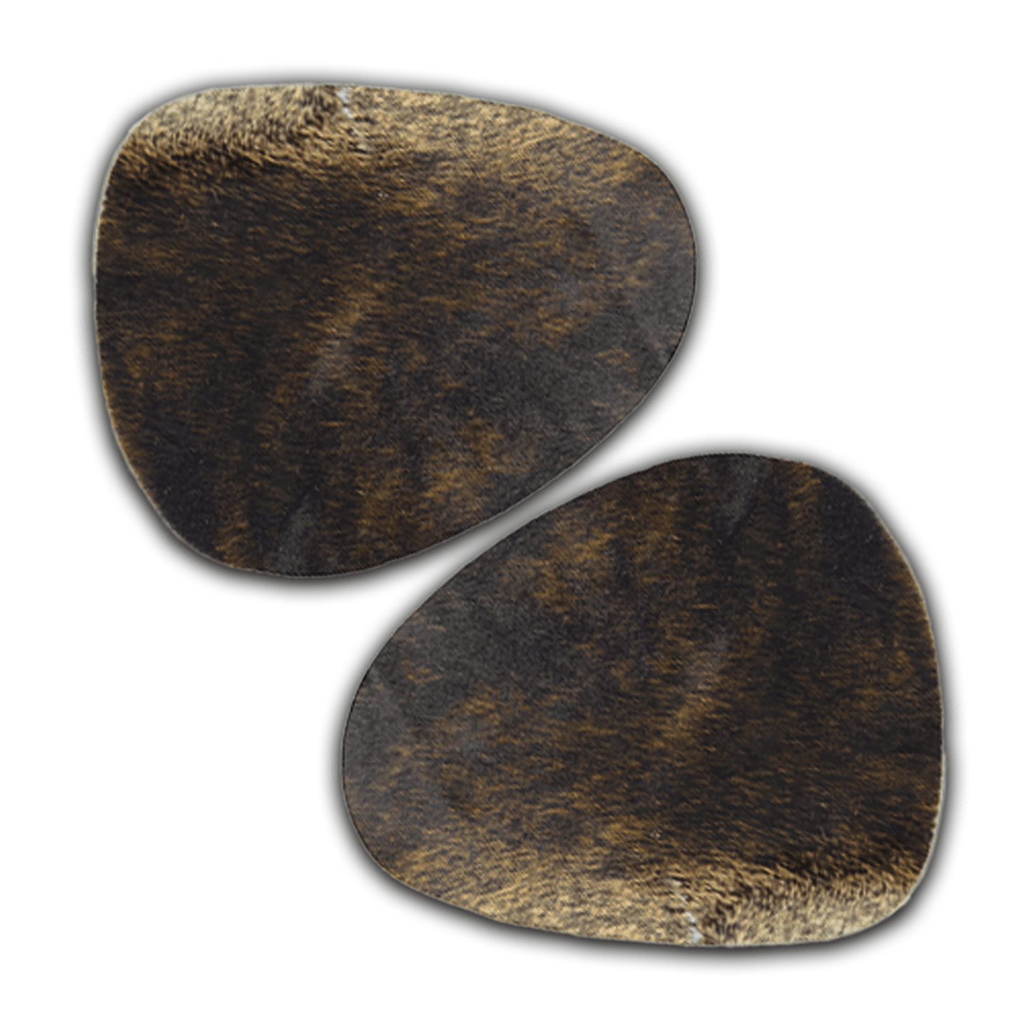 Echtes Kuhfell 2er - Platzset "Die exotische Schönheit" Tischset handgefertigt geruchsneutral Esstisch, oval braun gestromt, getigert 40x32cm - unendlich - schoen
