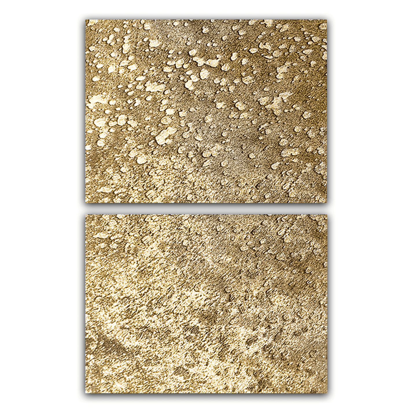 Echtes Kuhfell 2er - Platzset "Die luxeriöse Schönheit" Tischset handgefertigt geruchsneutral Esstisch, modern gold metallic sparkle 40x30cm - unendlich - schoen