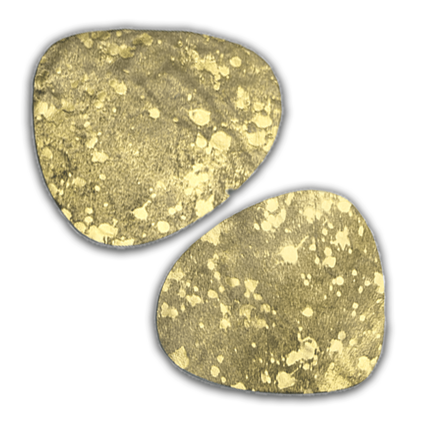 Echtes Kuhfell 2er - Platzset "Die luxeriöse Schönheit" Tischset handgefertigt geruchsneutral Esstisch, oval gold metallic sparkle 40x32cm - unendlich - schoen