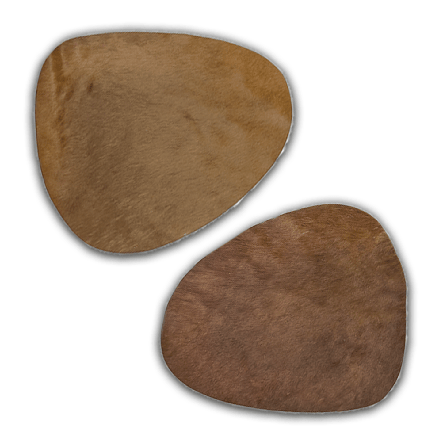 Echtes Kuhfell 2er - Platzset "Die natürliche Schönheit" Tischset handgefertigt geruchsneutral Esstisch, oval rotbraun 40x32cm - unendlich - schoen