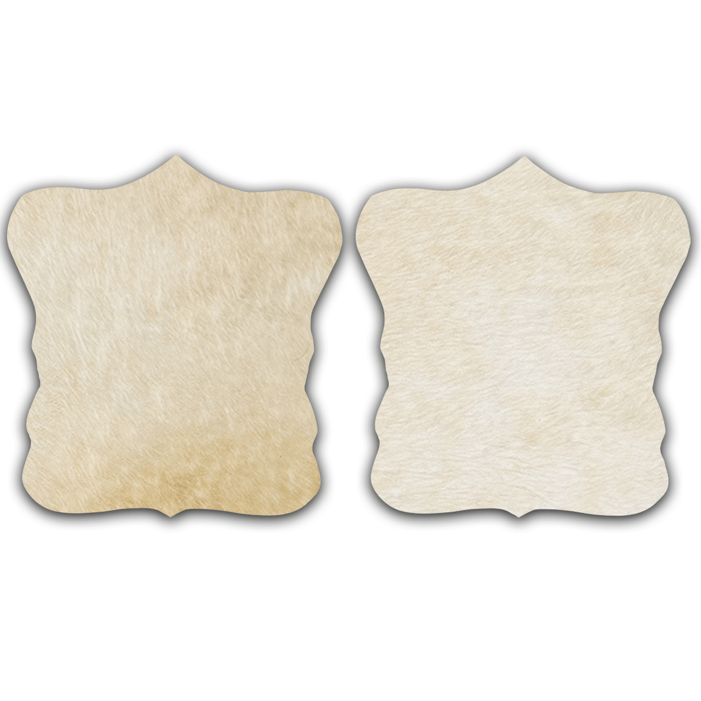 Echtes Kuhfell 2er - Platzset Platzdeckchen "Die klare Schönheit" abwischbar Tischset rutschfest Handmade Germany geruchsneutral Esstisch, rustikal chrystal weiss 40x38cm - unendlich - schoen