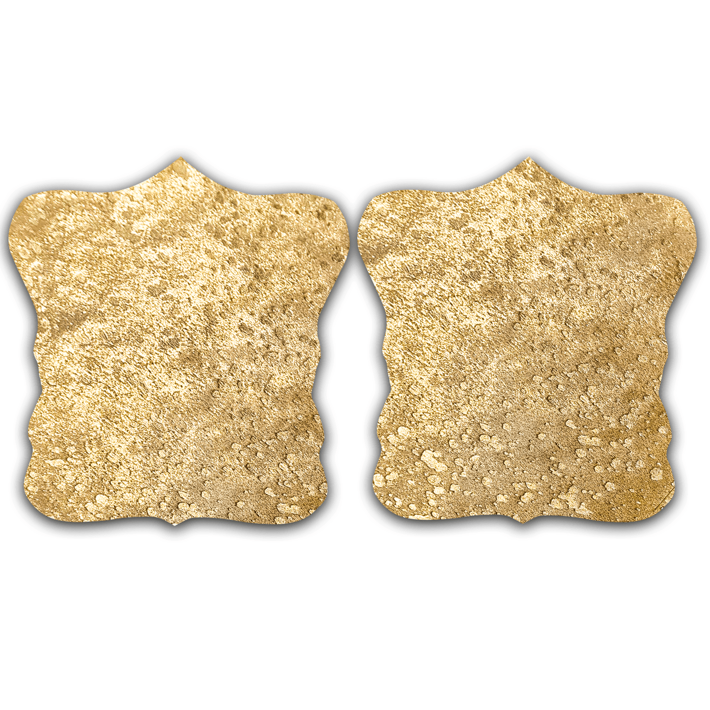 Echtes Kuhfell 2er - Platzset Platzdeckchen "Die luxeriöse Schönheit" abwischbar Tischset rutschfest Handmade Germany geruchsneutral Esstisch, rustikal gold metallic sparkle 40x38cm - unendlich - schoen
