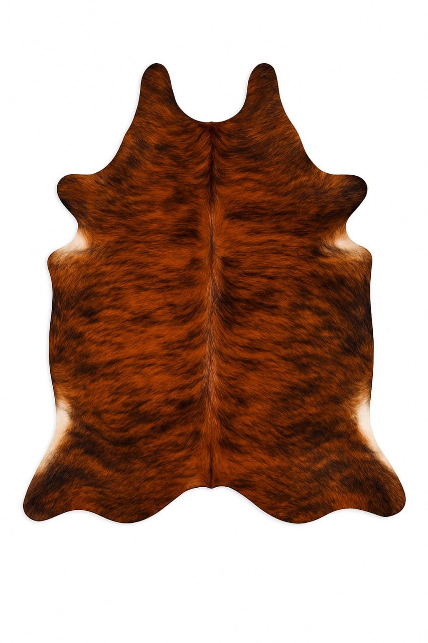 Kuhfell / Rinderfell Teppich "braun gestromt" XL ca. 180 x 200 cm - unendlich - schoen