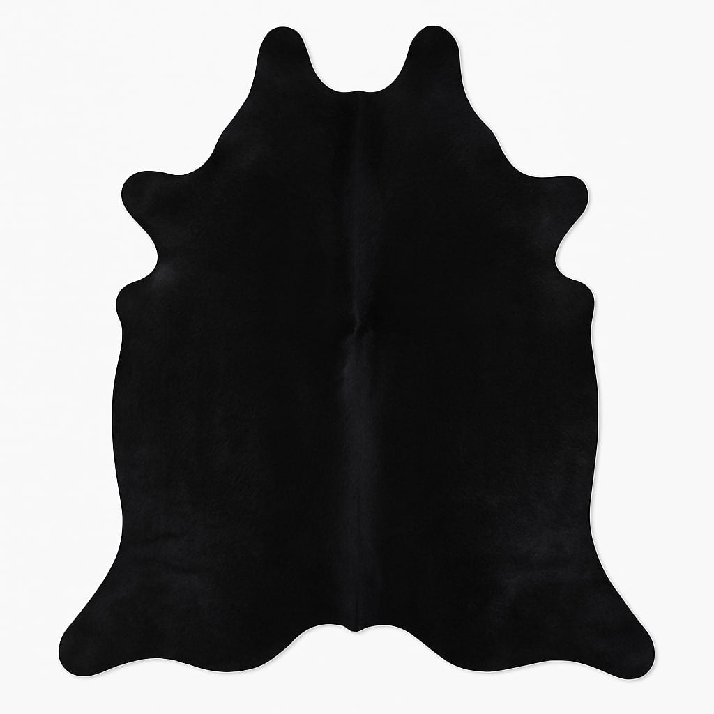 Kuhfell / Rinderfell Teppich "schwarz" XL ca. 180 x 190 cm - unendlich - schoen