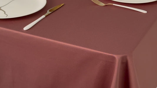 Tischdecke aus 50% Baumwolle & 50% Polyester, beste Qualität in modernem Design, Tischtuch fällt faltenfrei, ideale Wohnzimmer-Deko (140 x 180 cm / )40 x 220 cm, rost