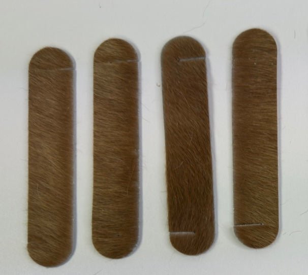 Serviettenringe aus echtem Kuhfell "Die warme Schönheit" Extravagant für den besonderen Anlass, Wohnzimmer Esstisch, taupe braun 13x3,5cm - unendlich - schoen