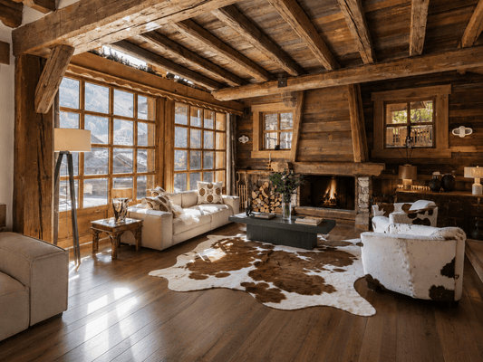 Kuhfell im Chalet- und Alpenstil - unendlich-schoen - Echte Kuhfelle, Platzsets & Tischläufer