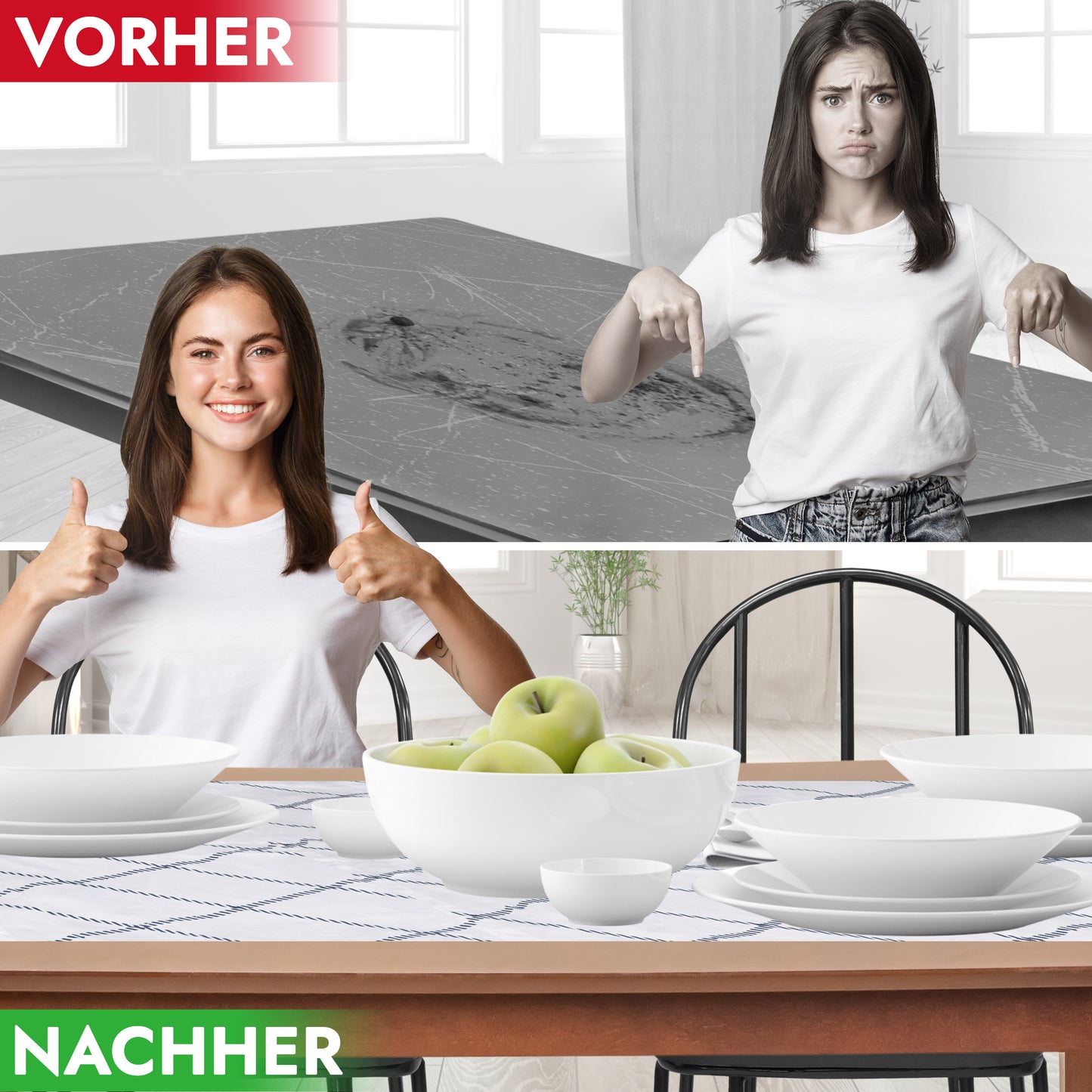 Tischläufer aus 100% Baumwolle in Bester Qualität, Tischdecke für Esstisch Wohnzimmer (weißblau Raute, 43 x 160 cm)