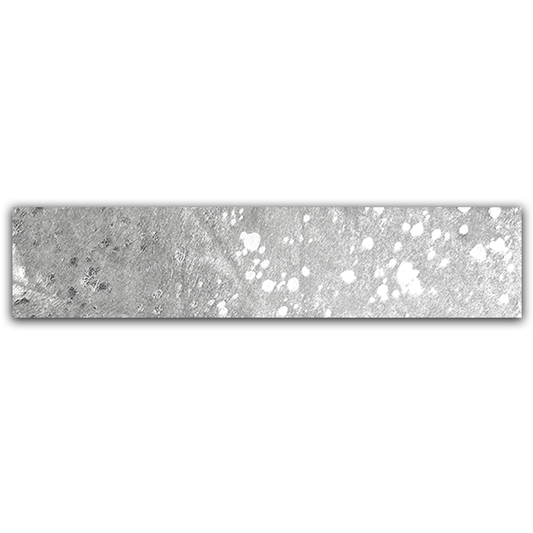 Echt Kuhfell Tischläufer "Die glänzende Schönheit" eckig Wohnzimmer Esstisch, modern silbermetallic sparkle 15x 50 cm