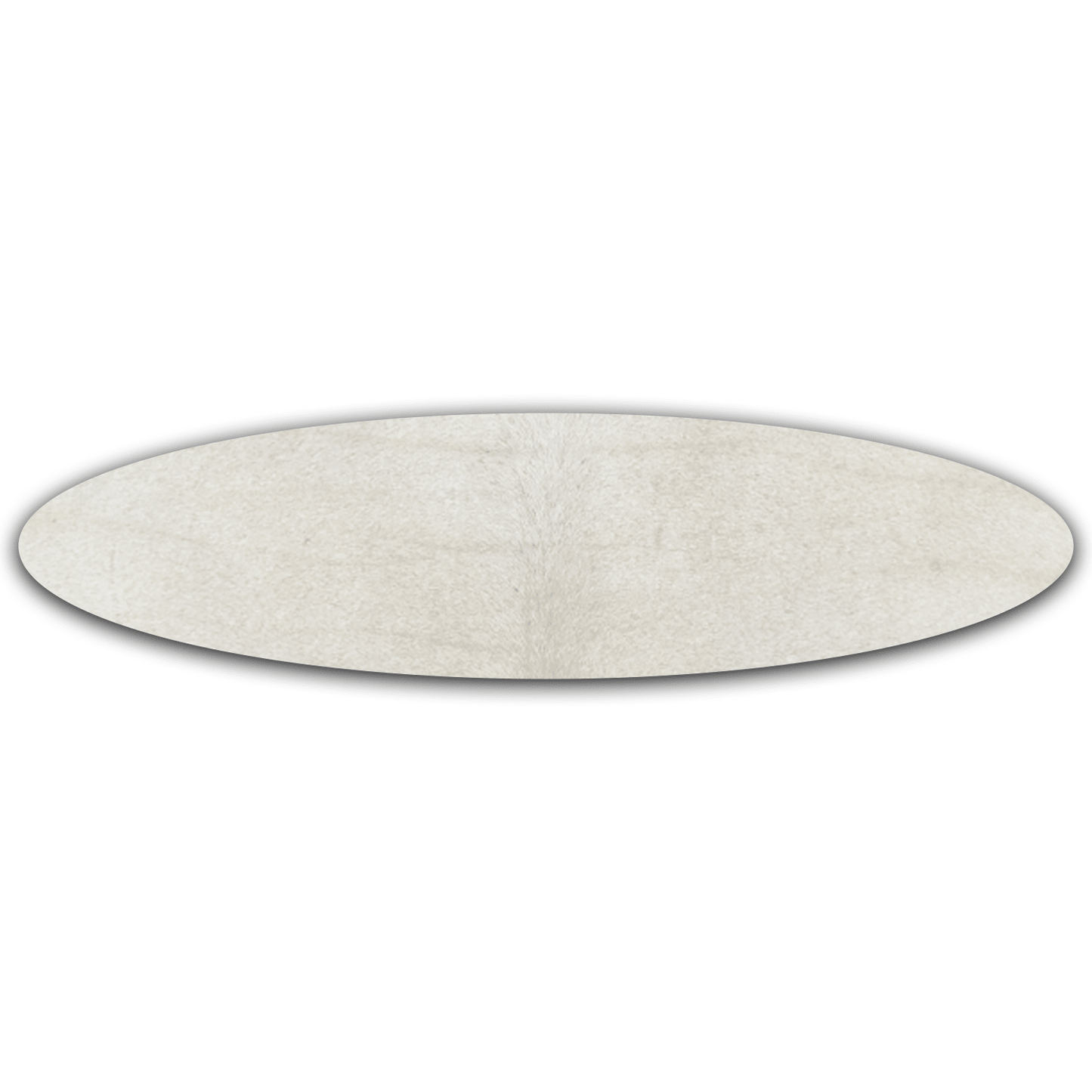 Echt Kuhfell Tischläufer"Die klare Schönheit" Wohnzimmer Esstisch, oval chrystal weiss 13x50cm - unendlich - schoen - Echte Kuhfelle, Platzsets & Tischläufer