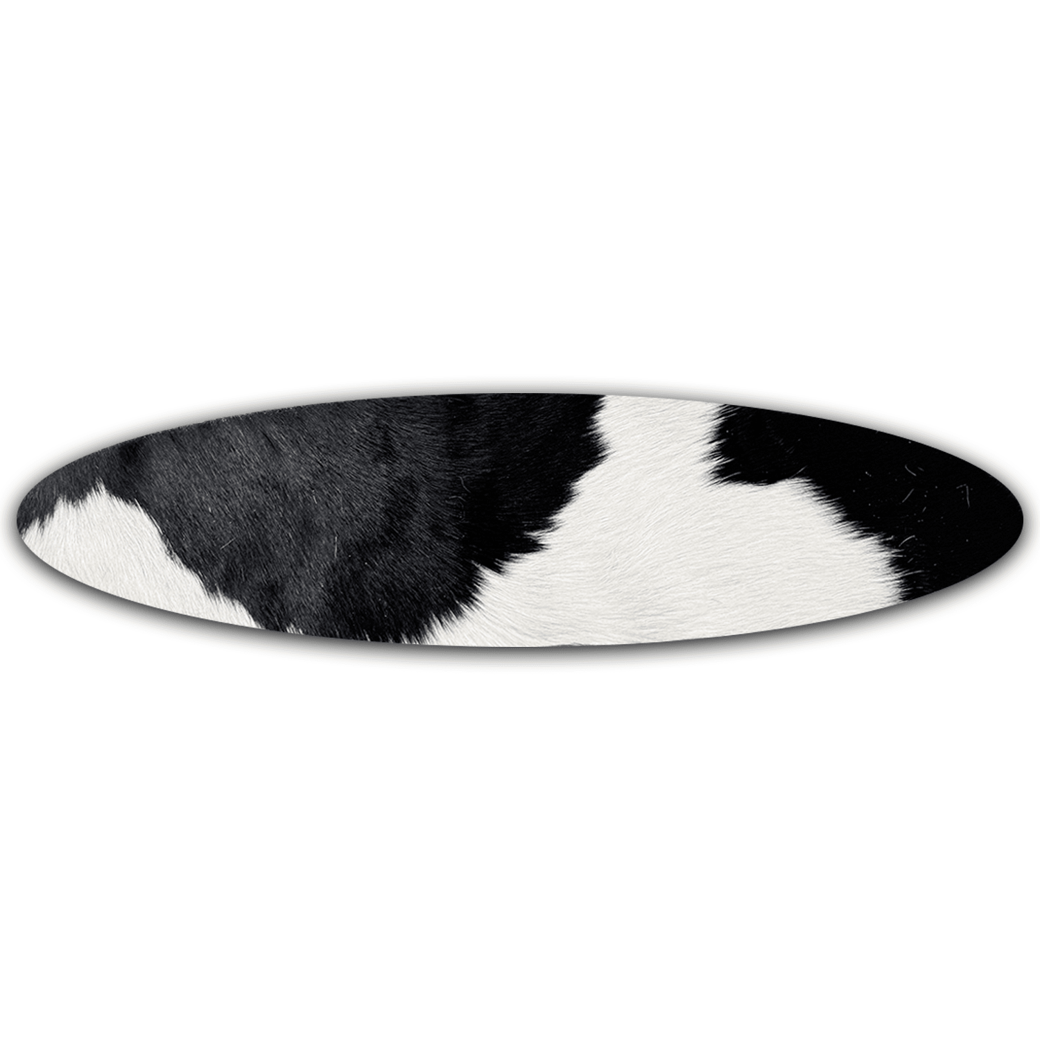 Echt Kuhfell Tischläufer"Die klassische Schönheit" Wohnzimmer Esstisch, oval schwarz/weiss 13x50cm - unendlich - schoen - Echte Kuhfelle, Platzsets & Tischläufer