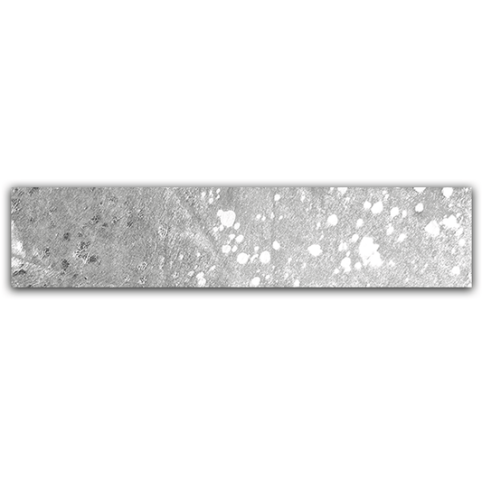 Echt Kuhfell Tischläufer "Die glänzende Schönheit" eckig Wohnzimmer Esstisch, modern silber metallic sparkle 15x50cm - unendlich - schoen