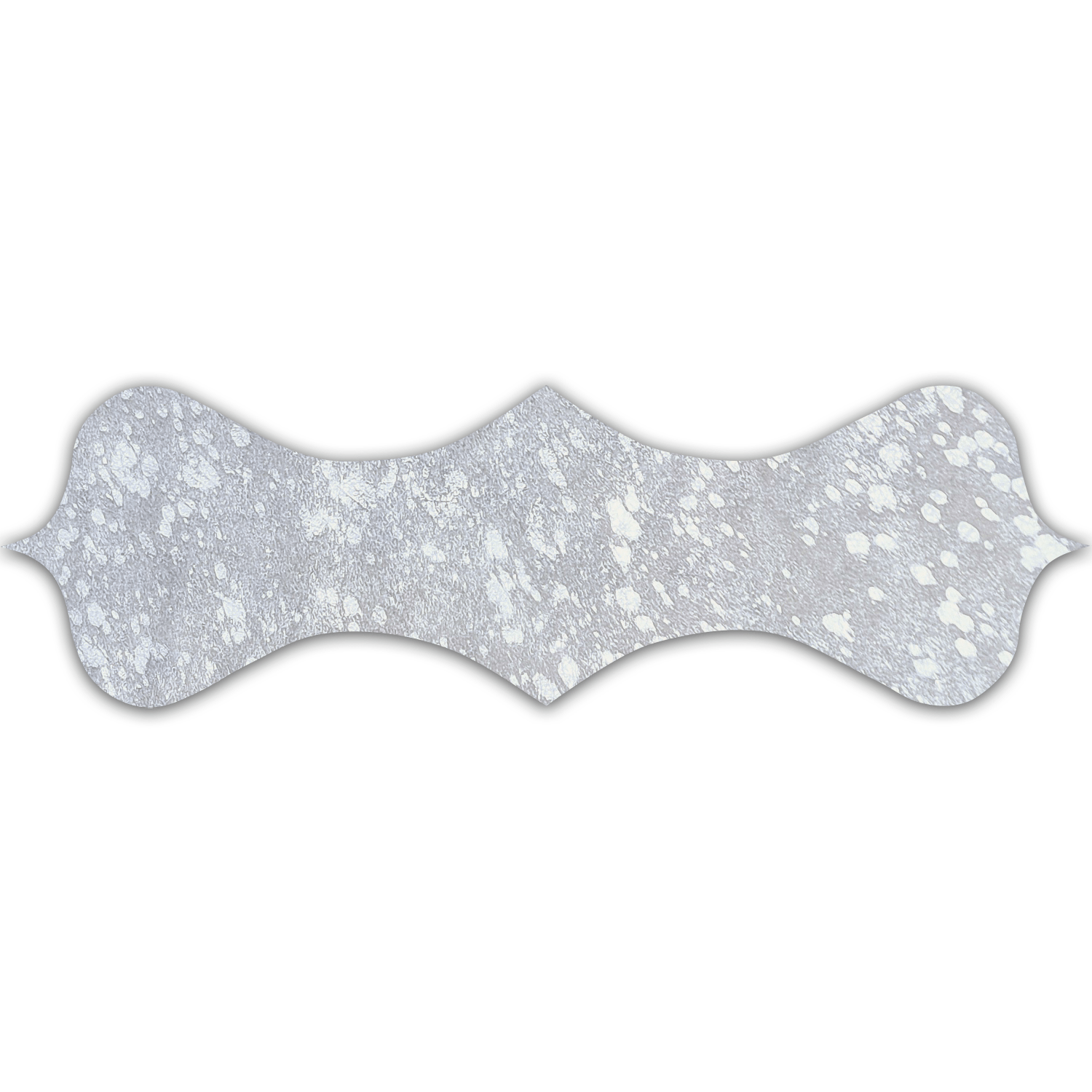 Echt Kuhfell Tischläufer "Die glänzende Schönheit" Wohnzimmer Esstisch, rustikal silber metallic sparkle 15x50cm - unendlich - schoen