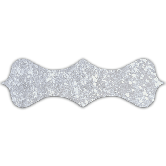 Echt Kuhfell Tischläufer "Die glänzende Schönheit" Wohnzimmer Esstisch, rustikal silber metallic sparkle 15x50cm - unendlich - schoen