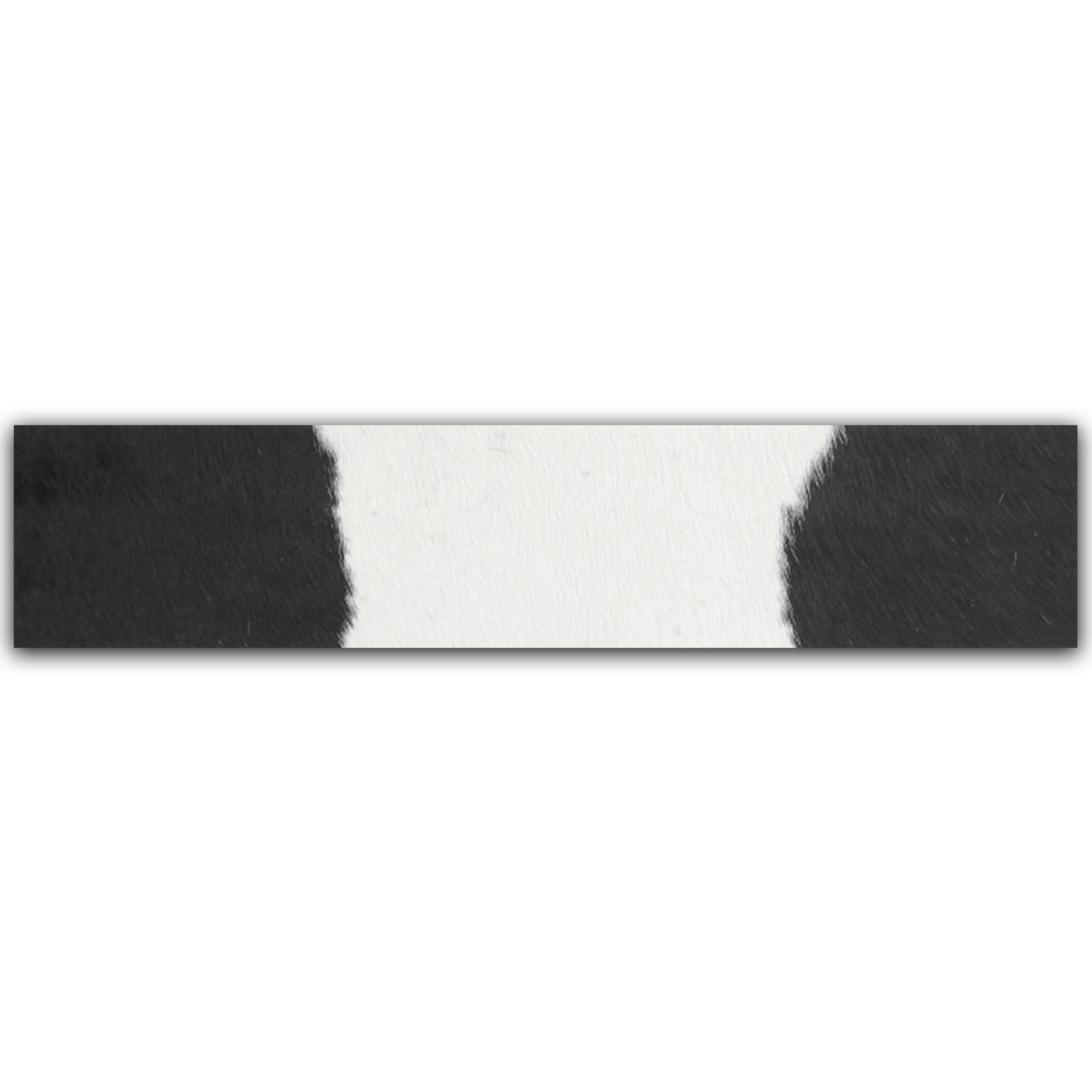 Echt Kuhfell Tischläufer "Die klassische Schönheit" eckig Wohnzimmer Esstisch, modern schwarz/weiss 15x 50 cm - unendlich - schoen