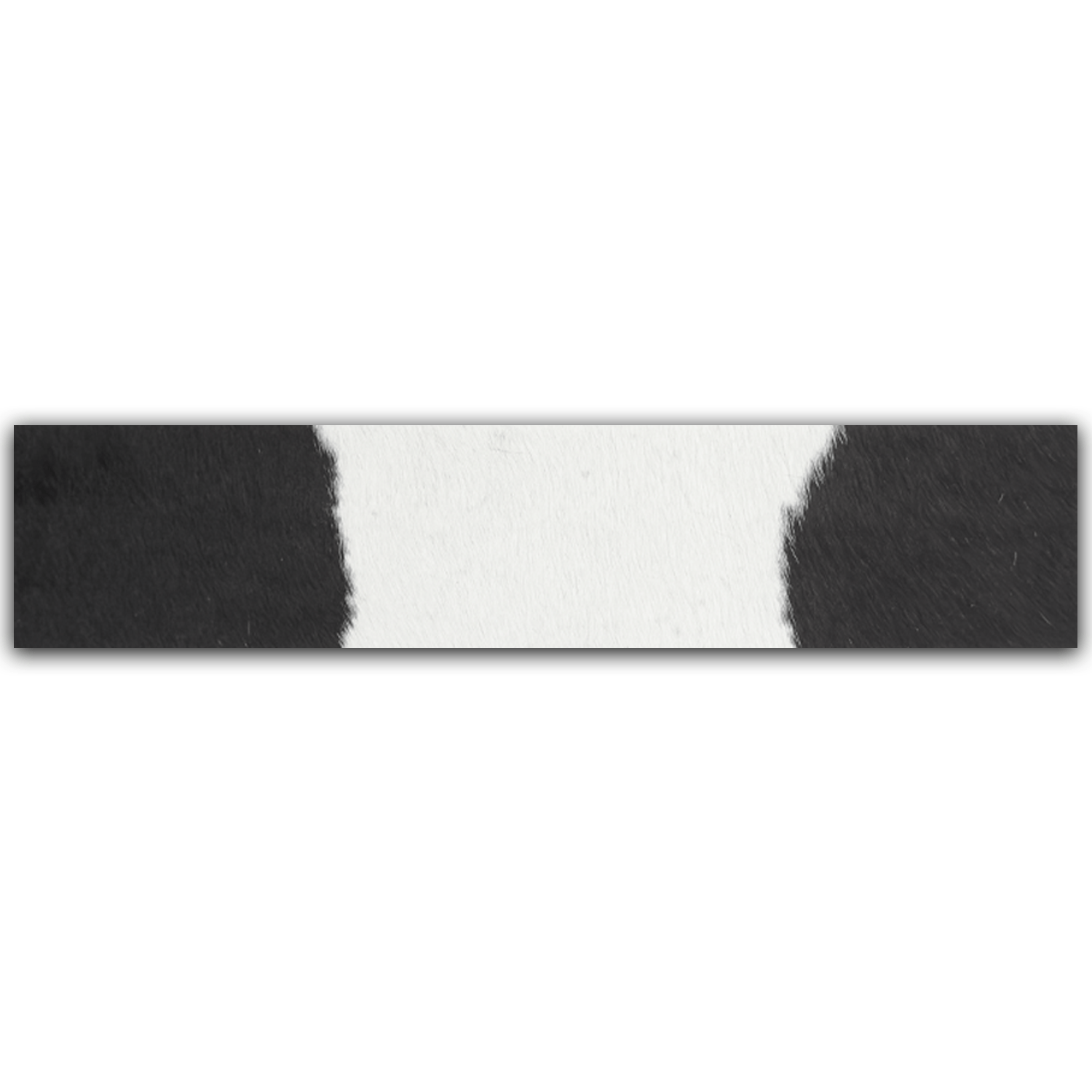 Echt Kuhfell Tischläufer "Die klassische Schönheit" eckig Wohnzimmer Esstisch, modern schwarz/weiss 15x 50 cm - unendlich - schoen