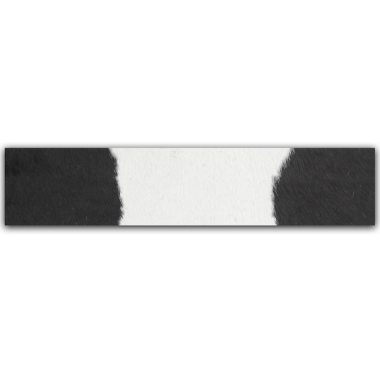 Echt Kuhfell Tischläufer "Die klassische Schönheit" eckig Wohnzimmer Esstisch, modern schwarz/weiss 15x 50 cm - unendlich - schoen