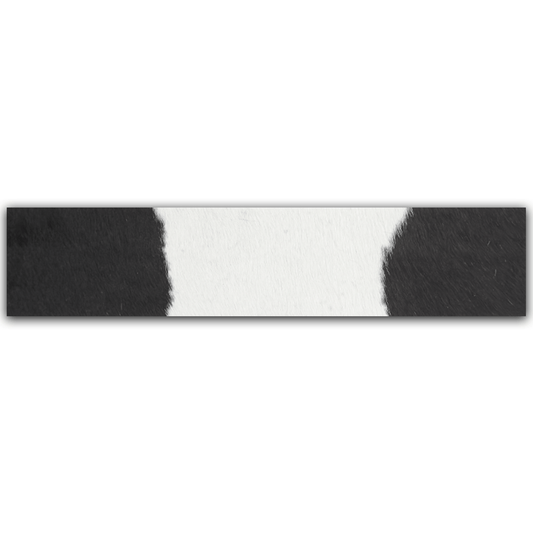 Echt Kuhfell Tischläufer "Die klassische Schönheit" eckig Wohnzimmer Esstisch, modern schwarz/weiss 15x 50 cm - unendlich - schoen