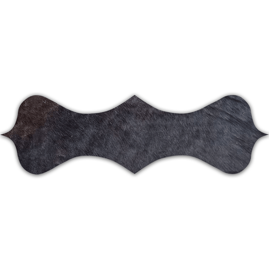 Echt Kuhfell Tischläufer "Die rustikale Schönheit" Wohnzimmer Esstisch, rustikal schwarz 15x 50 cm - unendlich - schoen