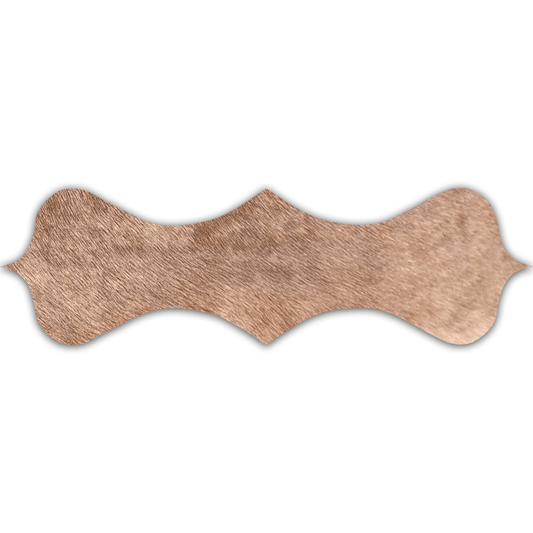 Echt Kuhfell Tischläufer "Die warme Schönheit" Wohnzimmer Esstisch, rustikal taupe braun 15x50cm - unendlich - schoen