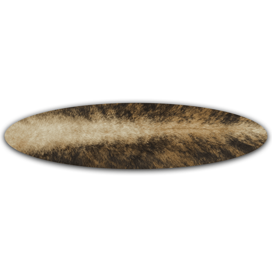 Echt Kuhfell Tischläufer"Die exotische Schönheit" Wohnzimmer Esstisch, oval braun gestromt, getigert 15x50cm - unendlich - schoen