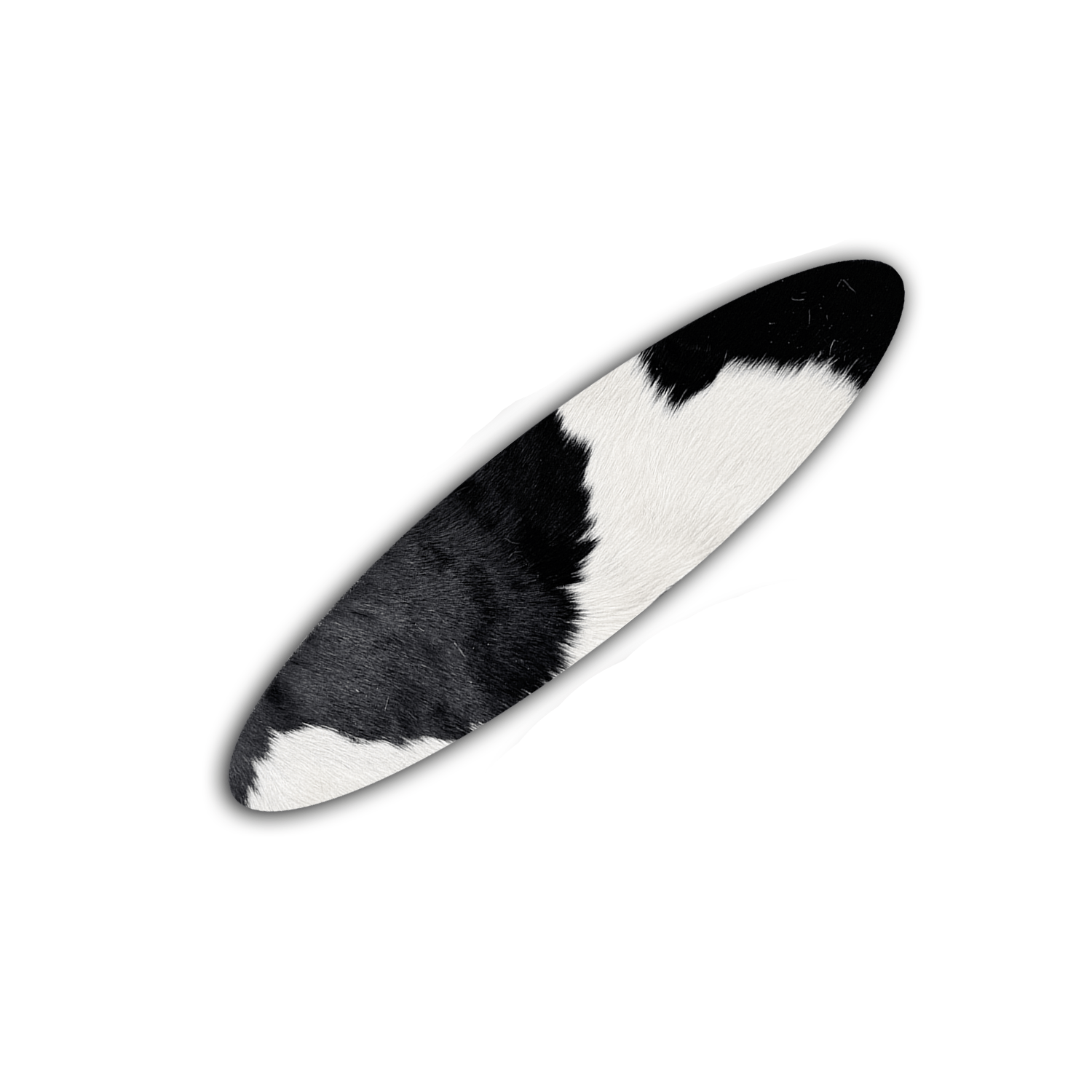 Echt Kuhfell Tischläufer"Die klassische Schönheit" Wohnzimmer Esstisch, oval schwarz/weiss 15x50cm - unendlich - schoen