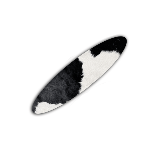 Echt Kuhfell Tischläufer"Die klassische Schönheit" Wohnzimmer Esstisch, oval schwarz/weiss 15x50cm - unendlich - schoen