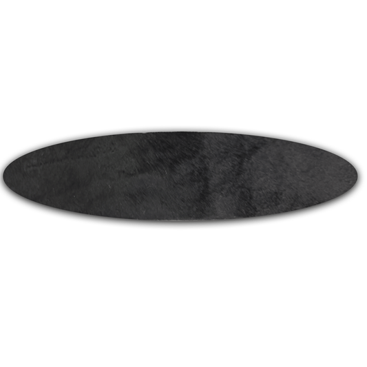 Echt Kuhfell Tischläufer"Die schlichte Schönheit" Wohnzimmer Esstisch, oval schwarz 15x50cm - unendlich - schoen