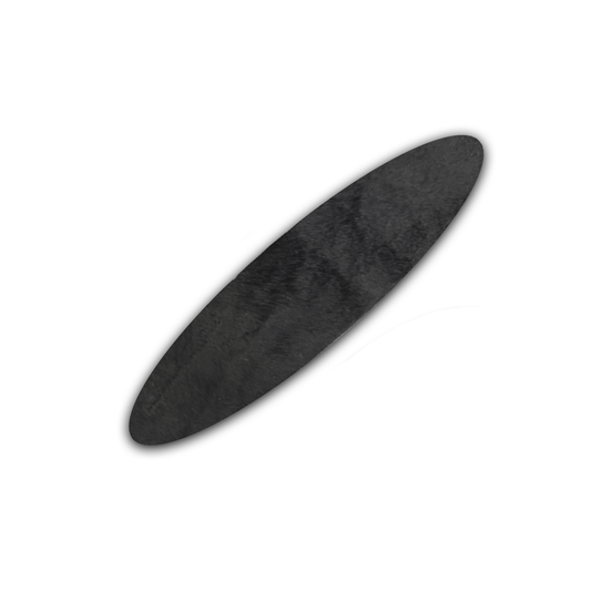 Echt Kuhfell Tischläufer"Die schlichte Schönheit" Wohnzimmer Esstisch, oval schwarz 15x50cm - unendlich - schoen