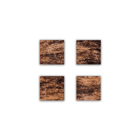 Echte Kuhfell Glasuntersetzer " Die exotische Schönheit" edel schlicht, pflegeleicht, modern braun gestromt, getigert 10x10cm - unendlich - schoen