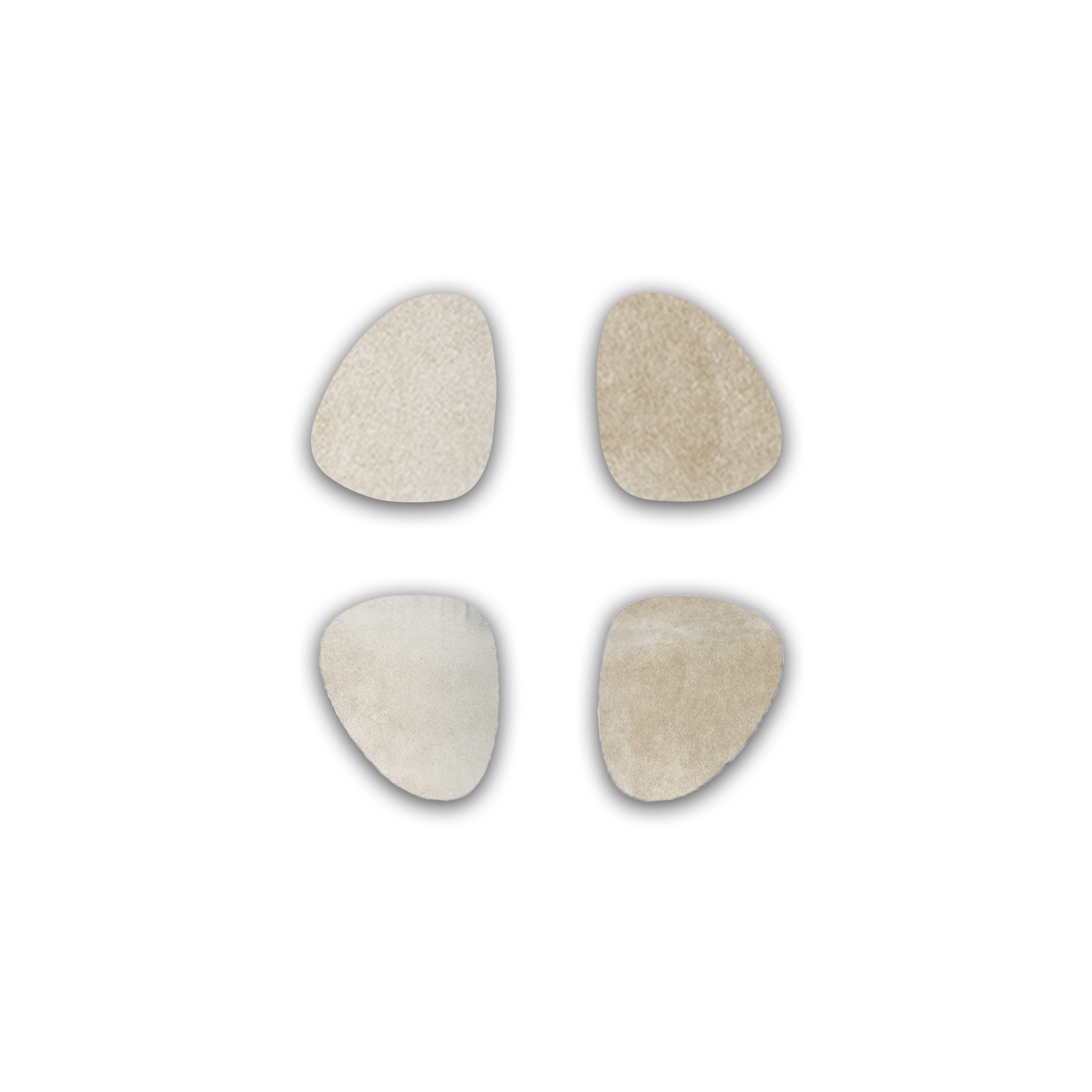 Echte Kuhfell Glasuntersetzer " Die klare Schönheit" edel schlicht, pflegeleicht, oval chrystal weiss 11cm - unendlich - schoen