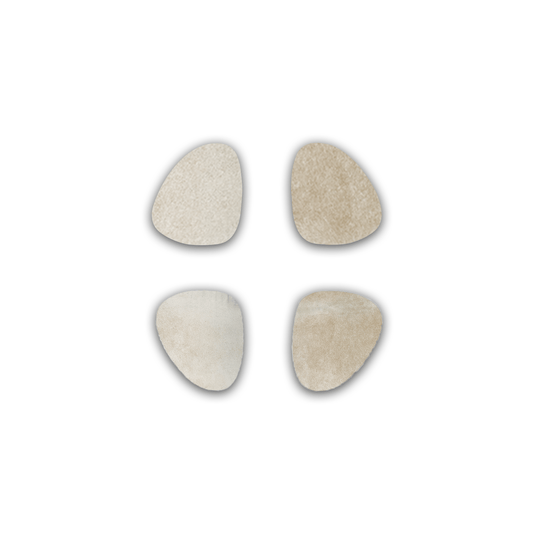 Echte Kuhfell Glasuntersetzer " Die klare Schönheit" edel schlicht, pflegeleicht, oval chrystal weiss 11cm - unendlich - schoen