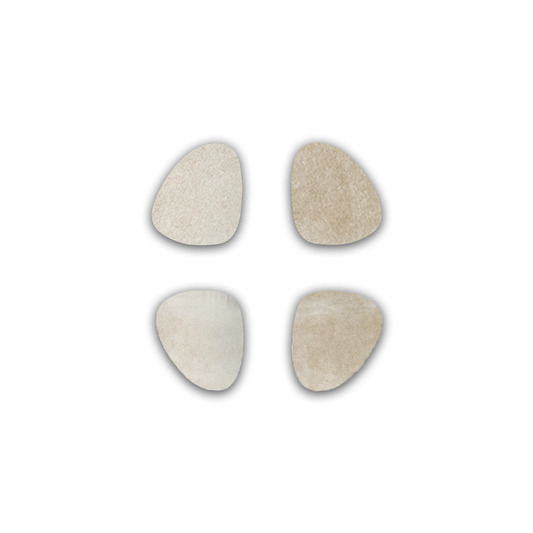 Echte Kuhfell Glasuntersetzer " Die klare Schönheit" edel schlicht, pflegeleicht, oval chrystal weiss 11cm - unendlich - schoen