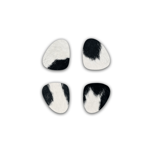 Echte Kuhfell Glasuntersetzer " Die klassische Schönheit" edel schlicht, pflegeleicht, oval schwarz weiss 11cm - unendlich - schoen