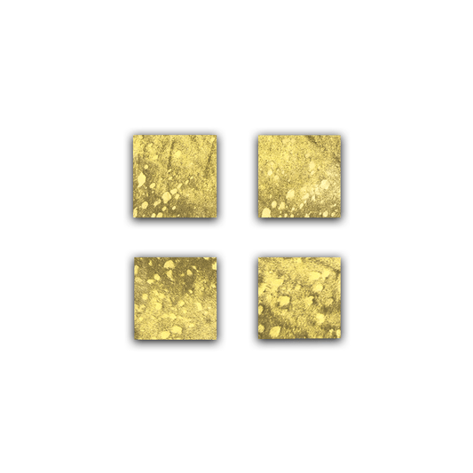 Echte Kuhfell Glasuntersetzer " Die luxeriöse Schönheit" edel schlicht, pflegeleicht, modern gold metallic sparkle 10x10cm Ø - unendlich - schoen