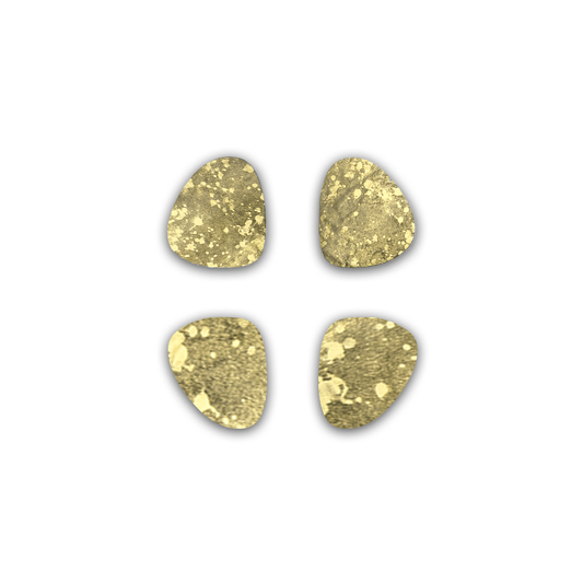 Echte Kuhfell Glasuntersetzer " Die luxeriöse Schönheit" edel schlicht, pflegeleicht, oval gold sparkle metallic 11cm - unendlich - schoen