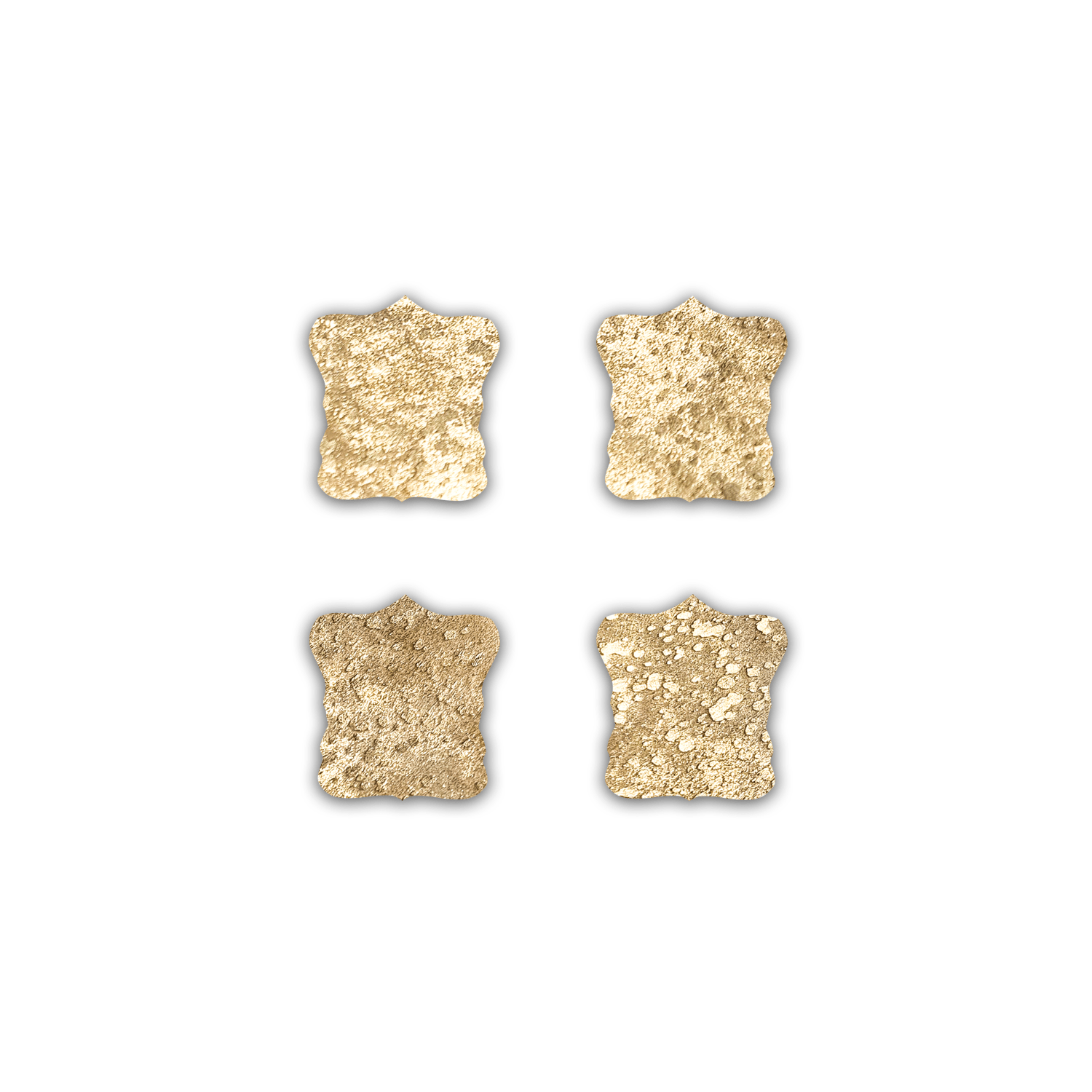 Echte Kuhfell Glasuntersetzer " Die luxeriöseSchönheit" edel schlicht, pflegeleicht, rustikal gold metallic sparkle 13cm Ø - unendlich - schoen