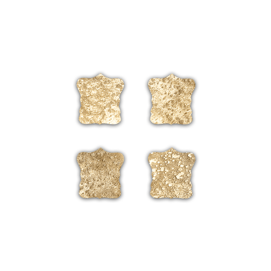 Echte Kuhfell Glasuntersetzer " Die luxeriöseSchönheit" edel schlicht, pflegeleicht, rustikal gold metallic sparkle 13cm Ø - unendlich - schoen