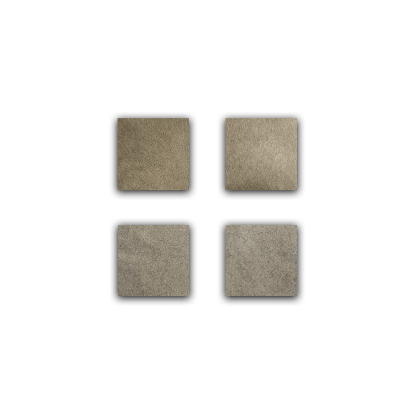 Echte Kuhfell Glasuntersetzer " Die moderne Schönheit" edel schlicht, pflegeleicht, modern taupe grau 10x10cm - unendlich - schoen