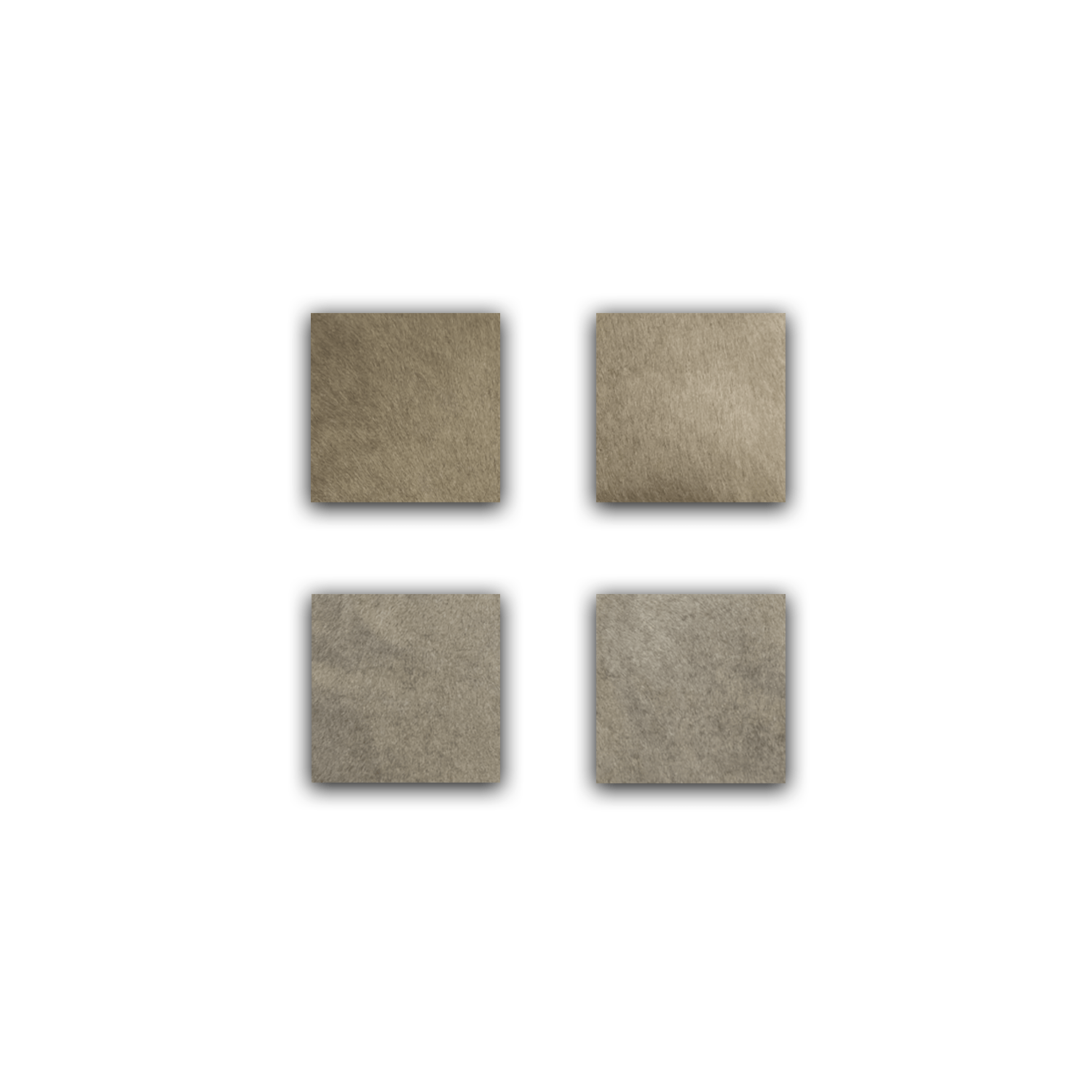Echte Kuhfell Glasuntersetzer " Die moderne Schönheit" edel schlicht, pflegeleicht, modern taupe grau 10x10cm - unendlich - schoen
