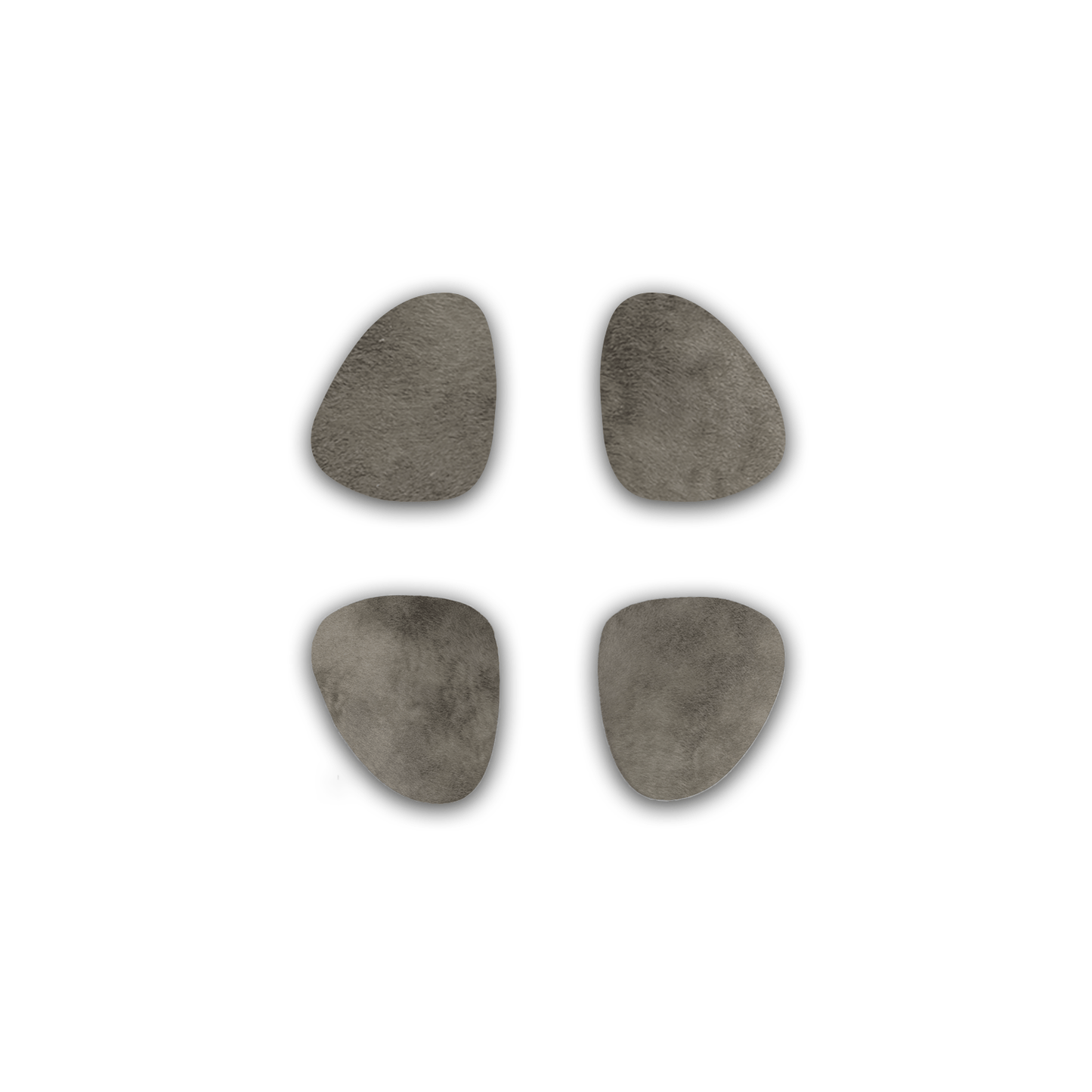 Echte Kuhfell Glasuntersetzer " Die moderne Schönheit" edel schlicht, pflegeleicht, oval taupe grau 11cm - unendlich - schoen